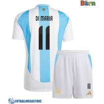 Fotballdrakt Barn Argentina Angel Di Maria #11 Hjemmedraktsett Copa America 2024 Kortermet (+ Korte bukser)